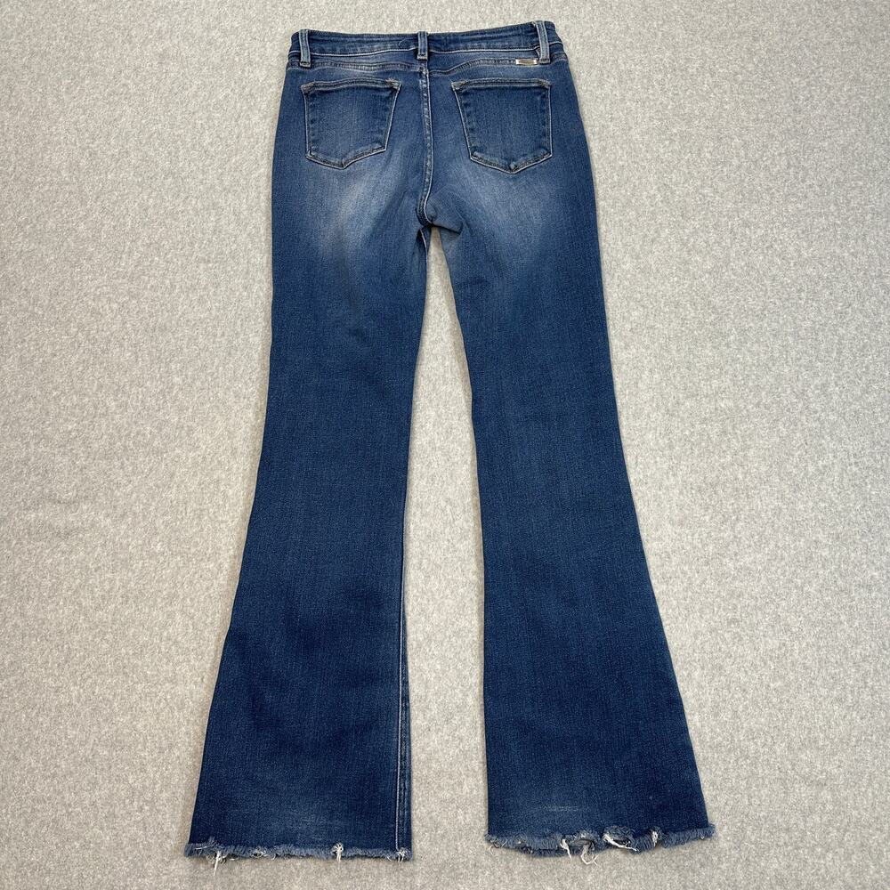 Kancan Jeans WMNS 28 Estilo Ripped Button Fly Wide Leg Raw Hem Mid-Rise Denim - Picture 4 of 11
